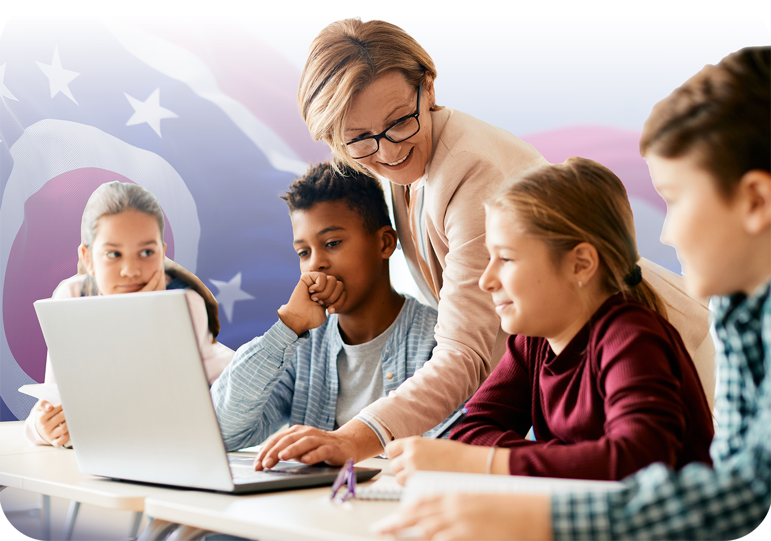 teacher-students-flat Trusted by Ohio families, educators and school districts